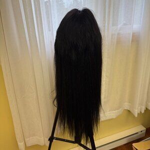 FREE WITH PURCHASE - Natural Black human hair V part wig